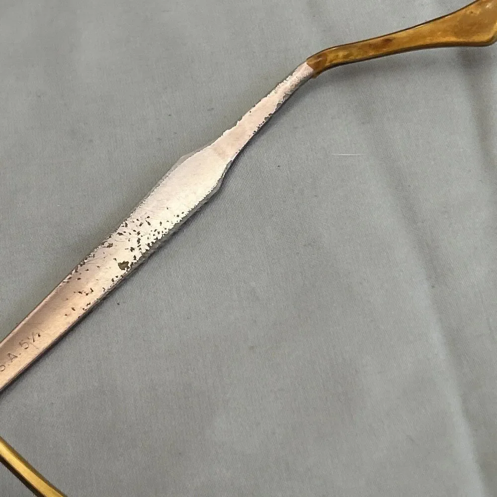 Vintage Distressed 50’s 60s Gold Cat Eye Glasses Eyeglasses  12 K GF 5 1/2